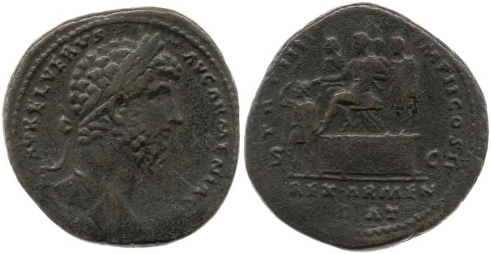 RIC III Marcus Aurelius 1370, реверс, bm