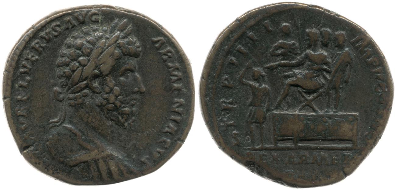 аверс RIC III Marcus Aurelius 1371