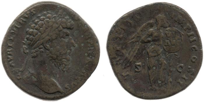 RIC III Marcus Aurelius 1397, реверс, bm