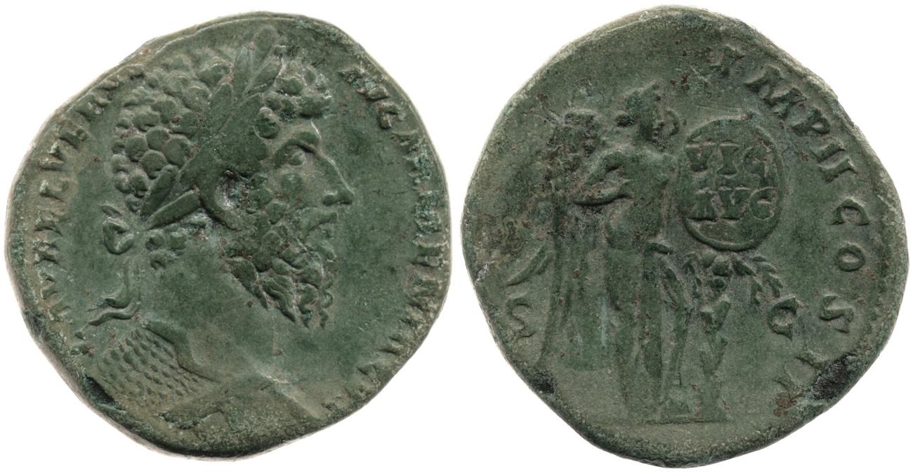 аверс RIC III Marcus Aurelius 1396
