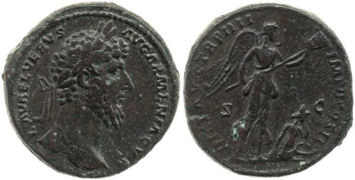 RIC III Marcus Aurelius 1410, реверс, bm