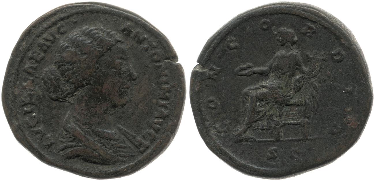 RIC III Marcus Aurelius 1732, аверс, bm