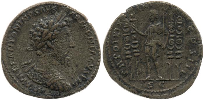 реверс RIC III Marcus Aurelius 908