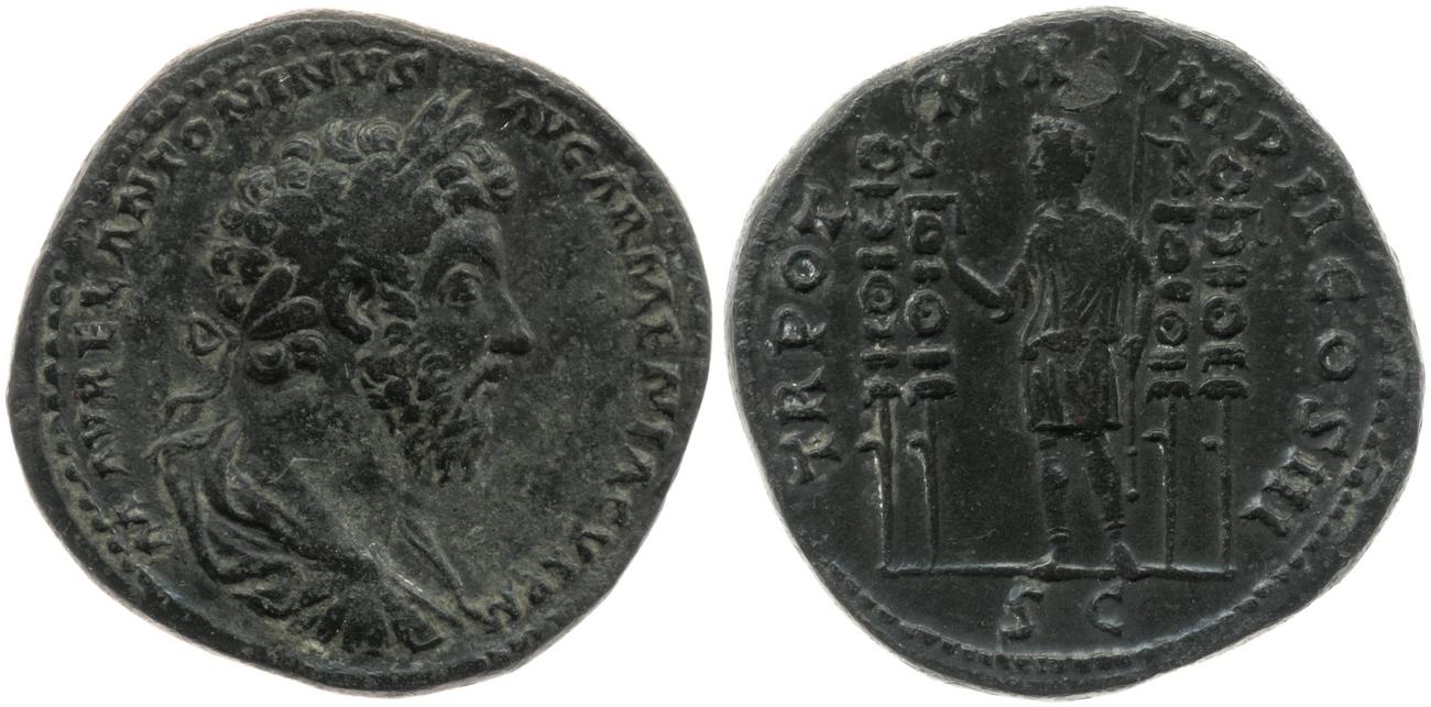 аверс RIC III Marcus Aurelius 910