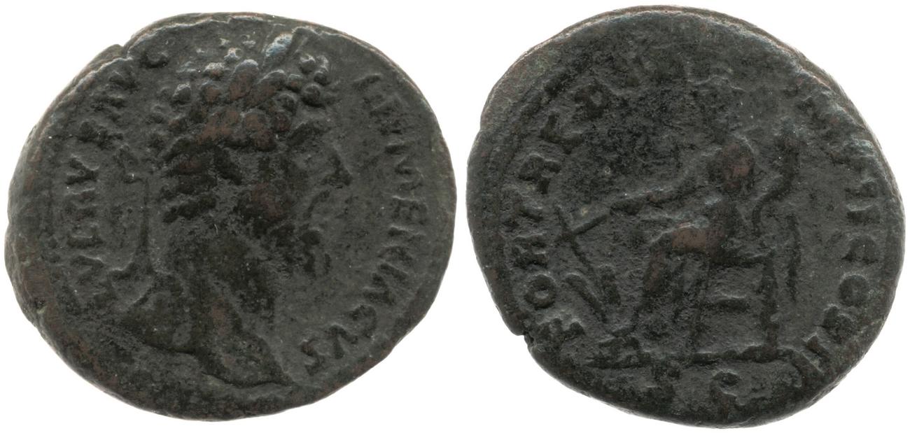 аверс RIC III Marcus Aurelius 1414