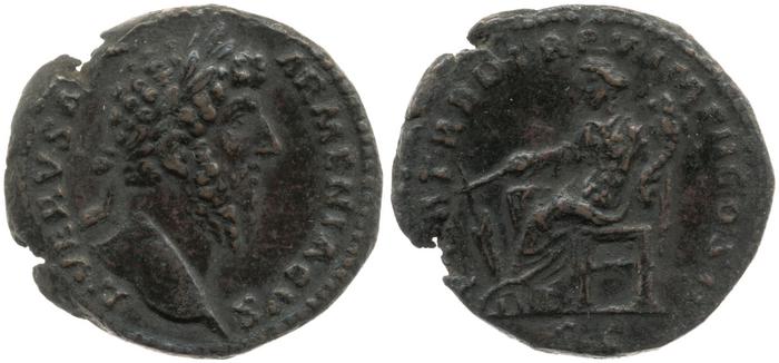RIC III Marcus Aurelius 1414, реверс, bm