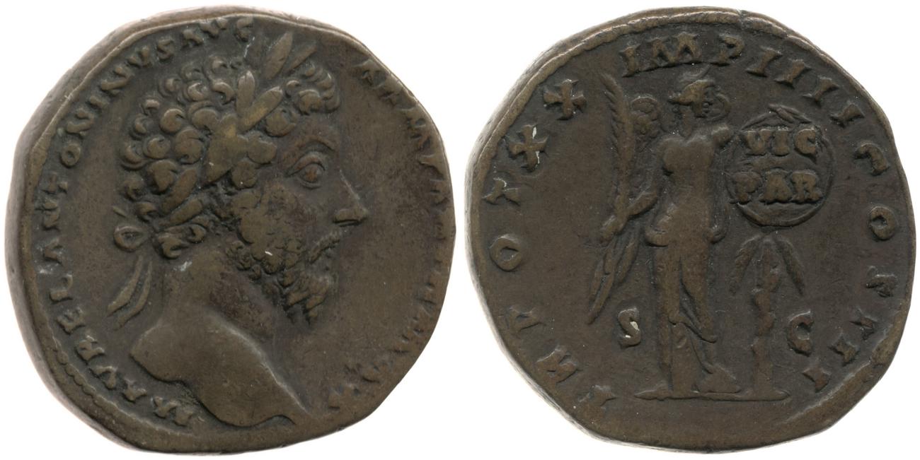RIC III Marcus Aurelius 931, аверс, bm