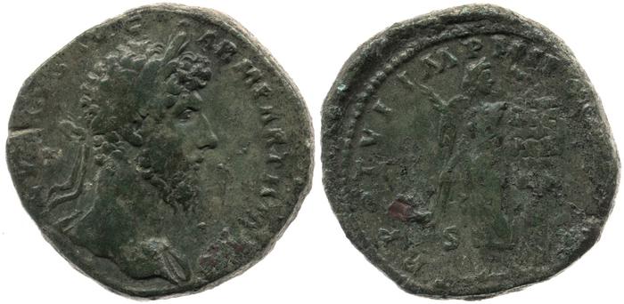 RIC III Marcus Aurelius 1456, реверс, bm
