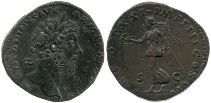 реверс RIC III Marcus Aurelius 948