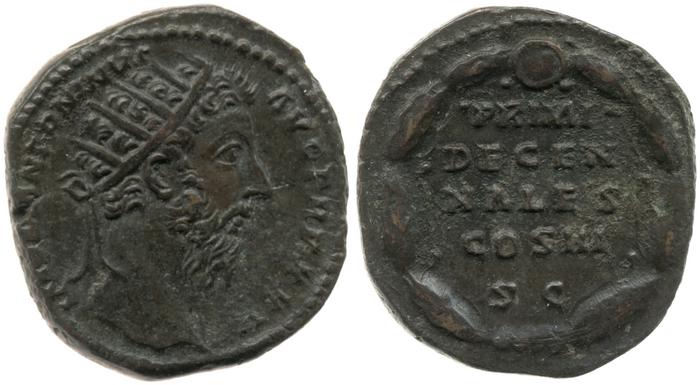 RIC III Marcus Aurelius 1008, реверс, bm