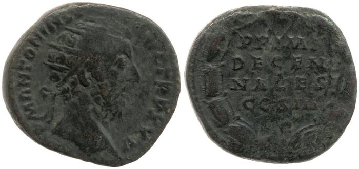 RIC III Marcus Aurelius 1008, реверс, bm