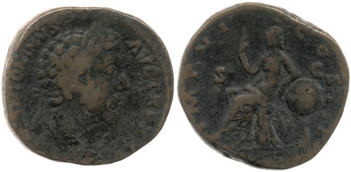 RIC III Marcus Aurelius 1037, реверс, bm