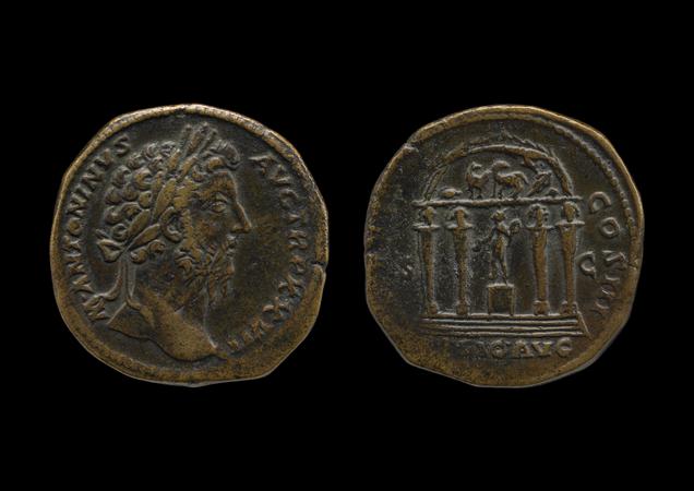RIC III Marcus Aurelius 1075, реверс, bm