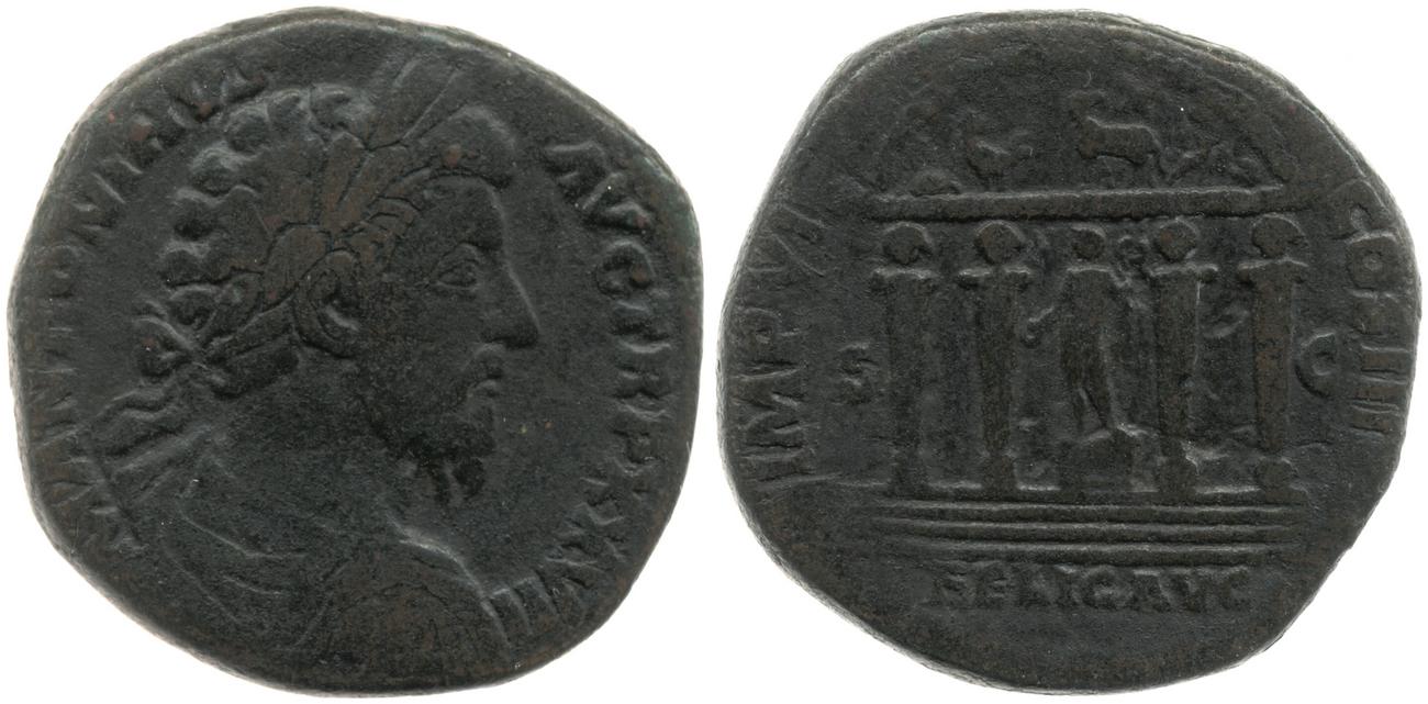 RIC III Marcus Aurelius 1074, аверс, bm