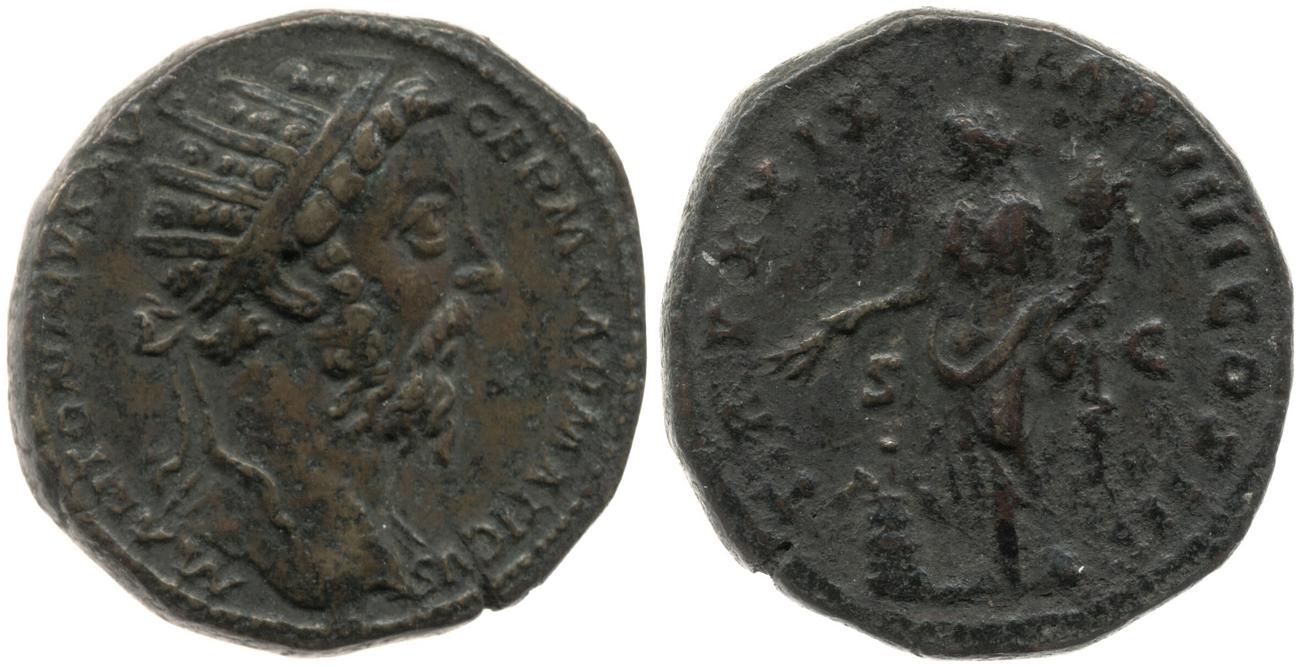 аверс RIC III Marcus Aurelius 1156
