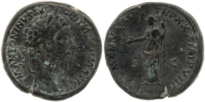реверс RIC III Marcus Aurelius 1158