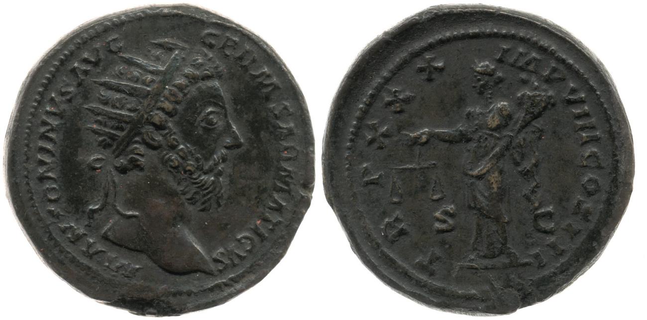 аверс RIC III Marcus Aurelius 1173