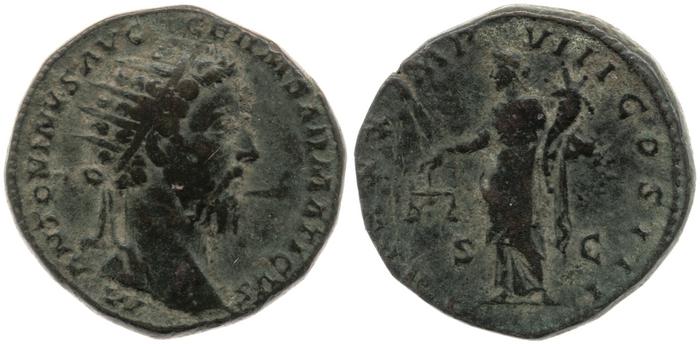 RIC III Marcus Aurelius 1173, реверс, bm