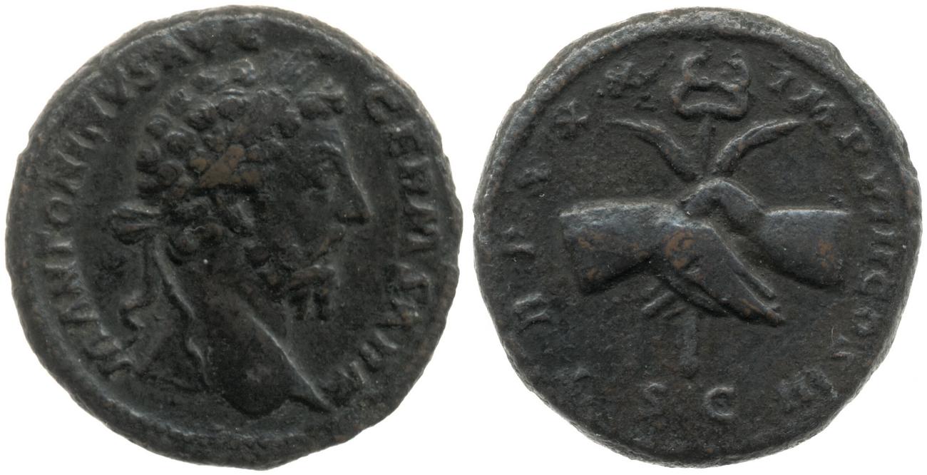 аверс RIC III Marcus Aurelius 1177