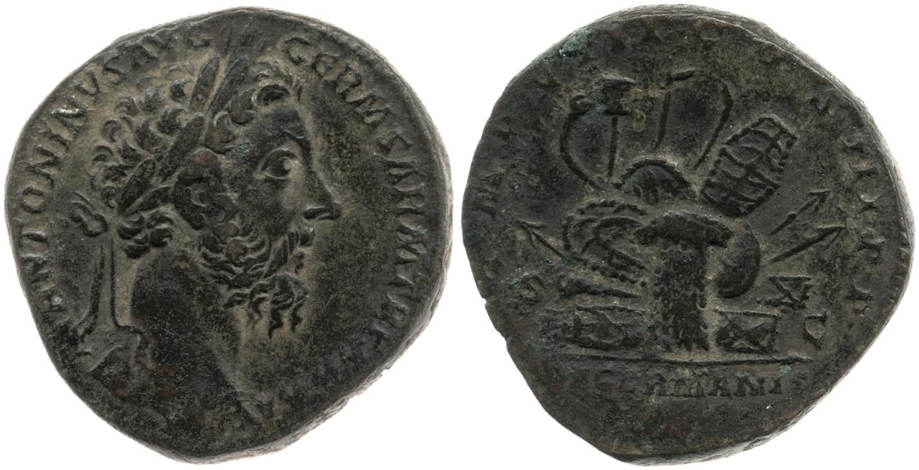 RIC III Marcus Aurelius 1184, аверс, bm