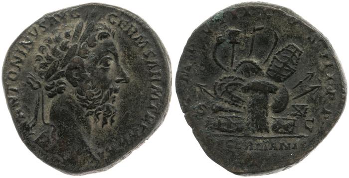 RIC III Marcus Aurelius 1184, реверс, bm