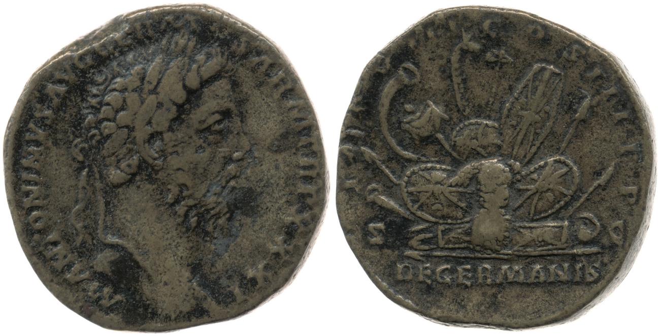 RIC III Marcus Aurelius 1184, аверс, bm