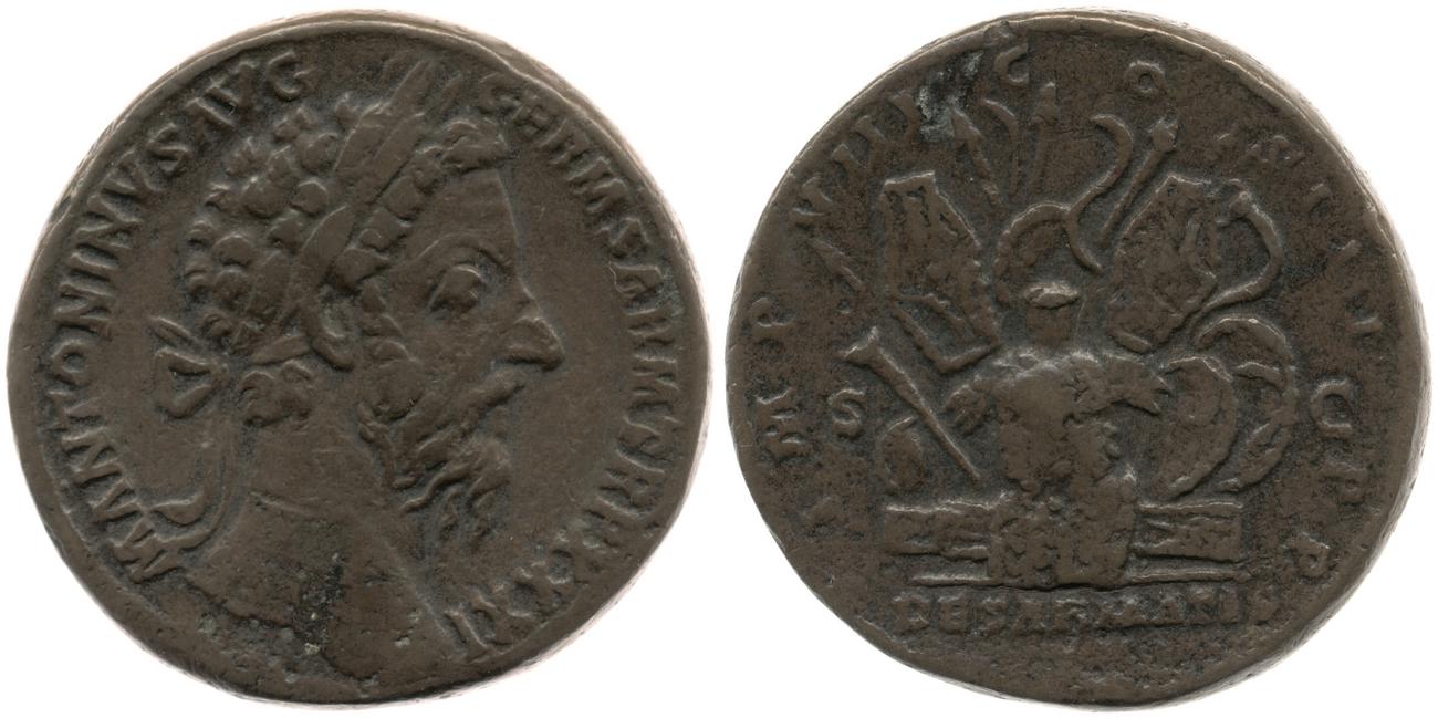 RIC III Marcus Aurelius 1190, аверс, bm