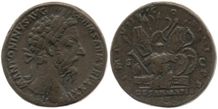 RIC III Marcus Aurelius 1190, реверс, bm
