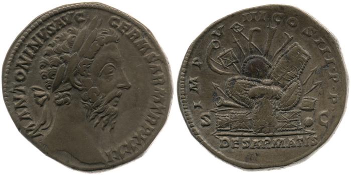 RIC III Marcus Aurelius 1190, реверс, bm