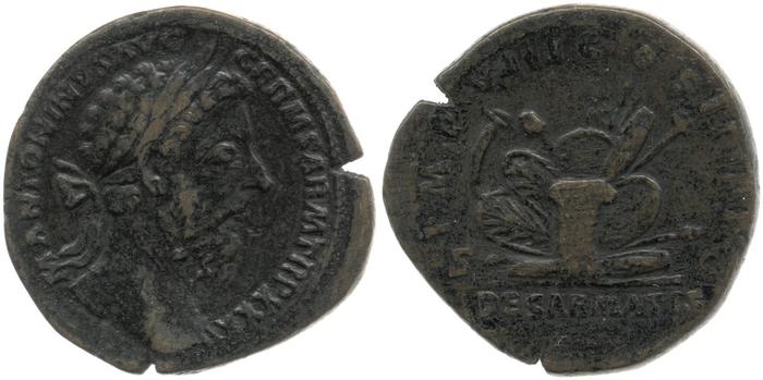 RIC III Marcus Aurelius 1190, реверс, bm