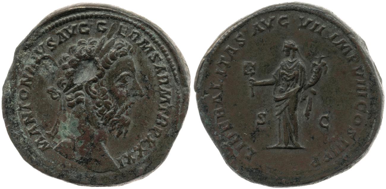 RIC III Marcus Aurelius 1205, аверс, bm