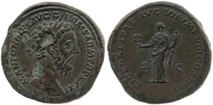 RIC III Marcus Aurelius 1205, реверс, bm