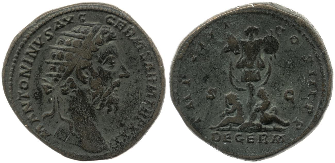 аверс RIC III Marcus Aurelius 1179A