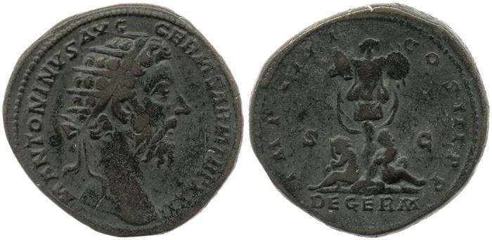реверс RIC III Marcus Aurelius 1179A