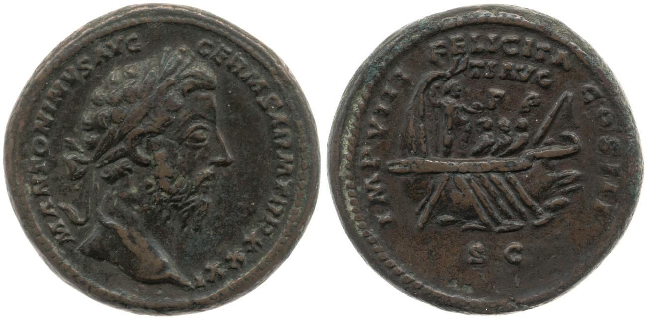 RIC III Marcus Aurelius 1196, аверс, bm
