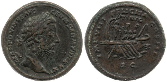 RIC III Marcus Aurelius 1196, реверс, bm