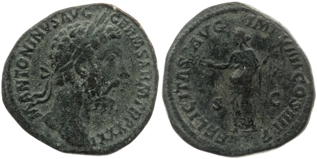 аверс RIC III Marcus Aurelius 1214