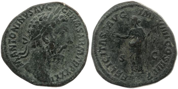реверс RIC III Marcus Aurelius 1214