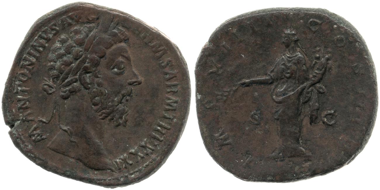аверс RIC III Marcus Aurelius 1215