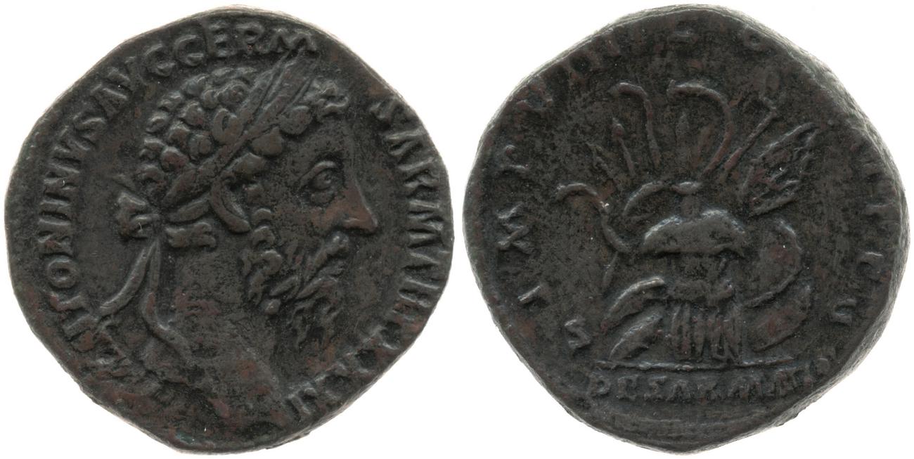 аверс RIC III Marcus Aurelius 1221