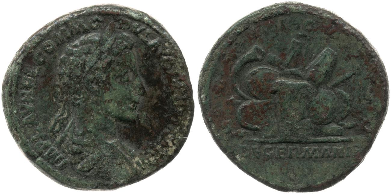 аверс RIC III Marcus Aurelius 1570