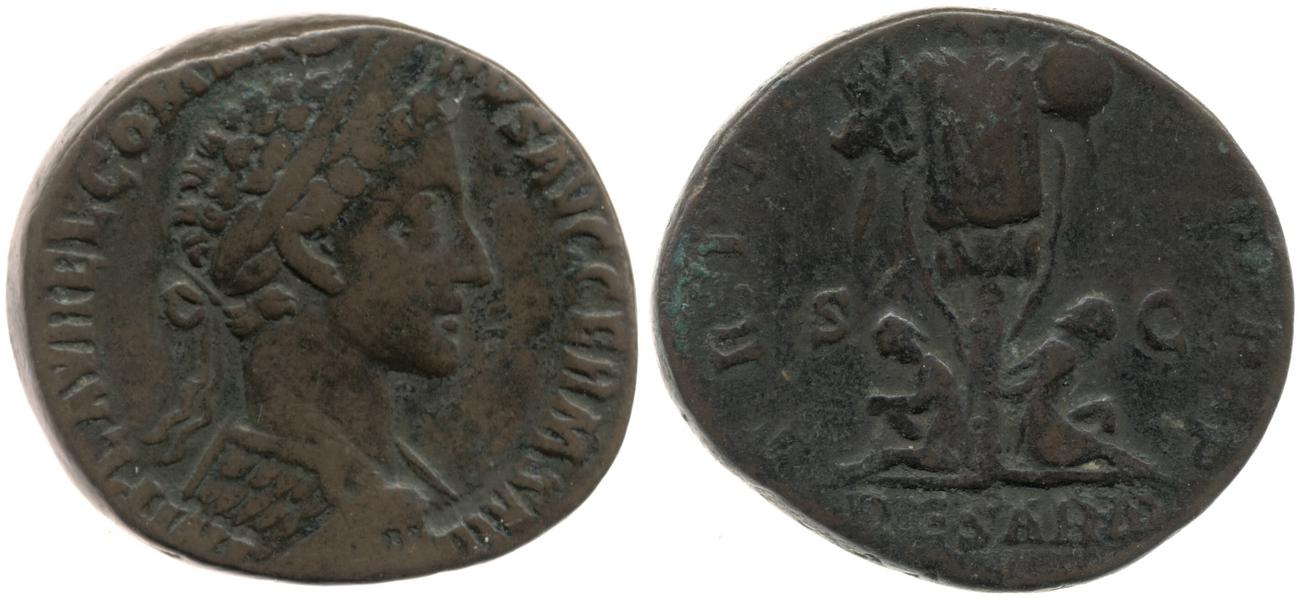 аверс RIC III Marcus Aurelius 1573