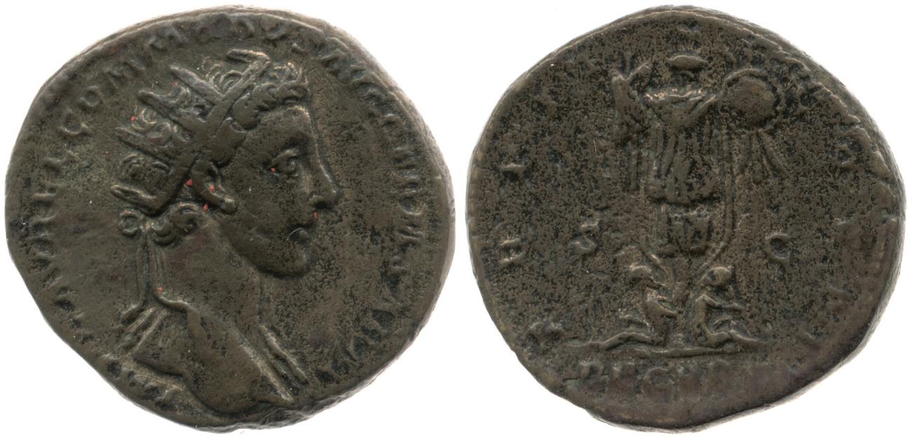 аверс RIC III Marcus Aurelius 1568B