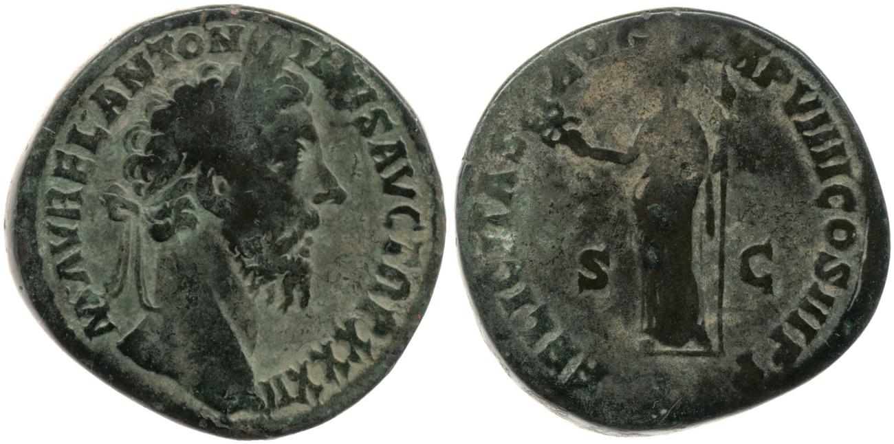 аверс RIC III Marcus Aurelius 1227