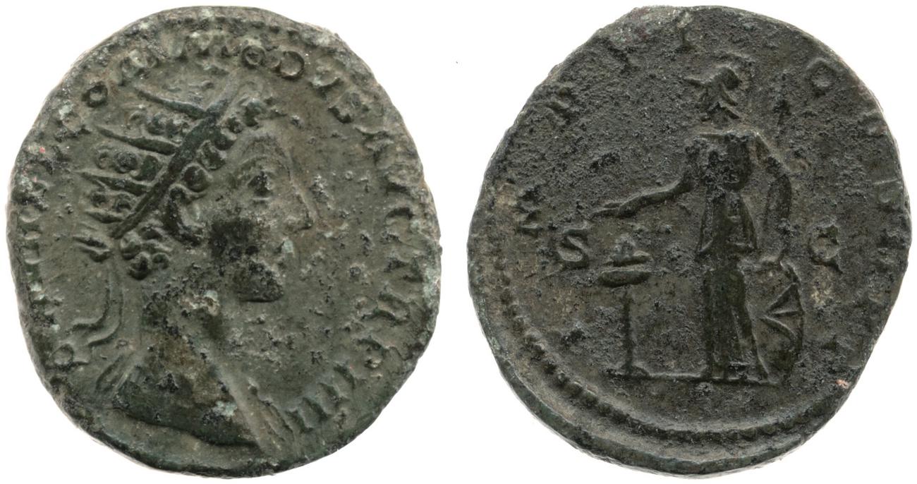 аверс RIC III Marcus Aurelius 1604