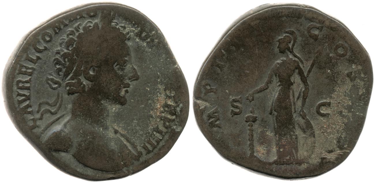 RIC III Marcus Aurelius 1608, аверс, bm