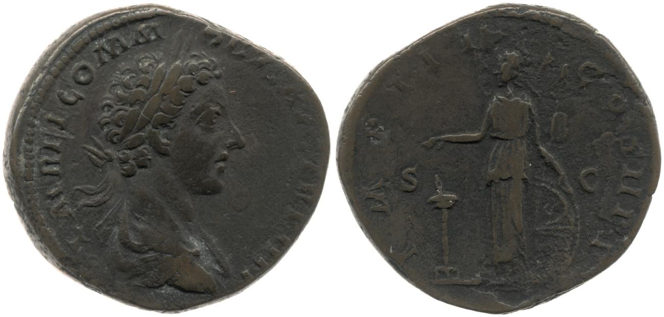 аверс RIC III Marcus Aurelius 1609