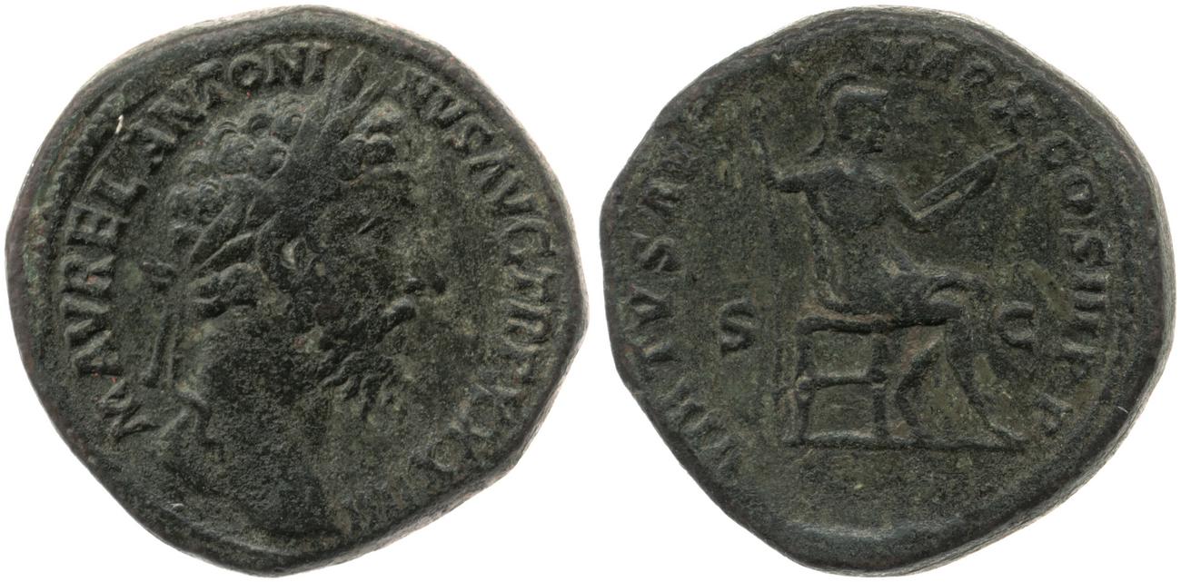 аверс RIC III Marcus Aurelius 1249