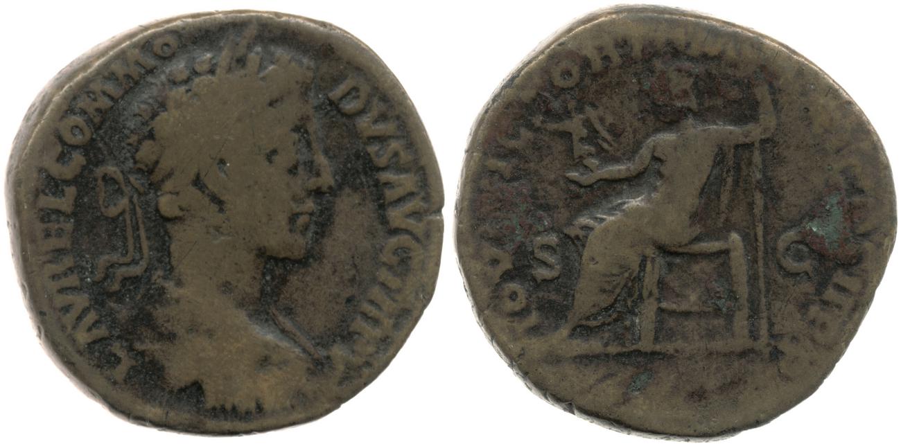 аверс RIC III Marcus Aurelius 291