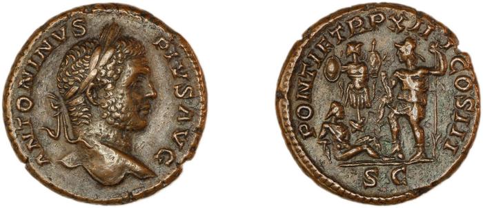 RIC IV Caracalla 458a, реверс, bm